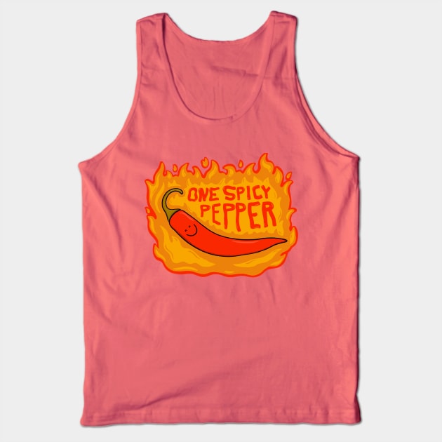 One Spicy Pepper Tank Top by Doodle by Meg